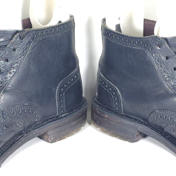 Allen Edmonds Men’s Stirling US8,5D Black Leather Wingtip Brogue Boots Made USA - Picture 16 of 16